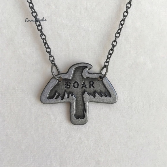 đź’Ą3for$28 New FP Soar Flying Eagle Pendant Necklace ~ Aged Silver Long Bird - Picture 11 of 13